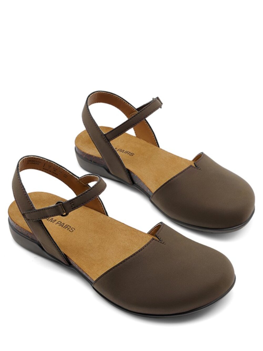 Dream Pairs Dark Brown Closed Toe Arch Support Sandals/NIB/6